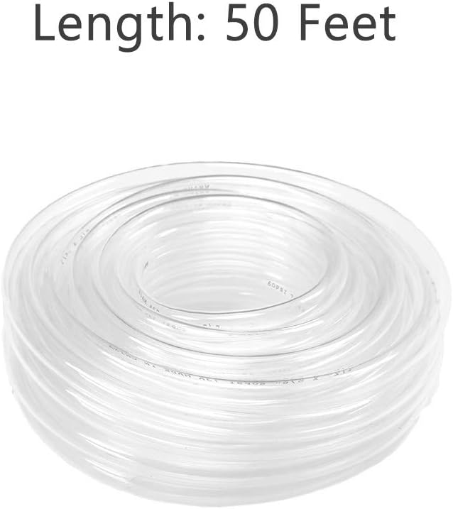 Eastrans 1/4" I.D. x 3/8" O.D. Clear Vinyl Tubing 50 Feet, Flexible Hybrid PVC Tubing Hose, Lightweight Plastic Tube UV Chemical Resistant Vinyl Hose, BPA Free and Non Toxic - Image 5