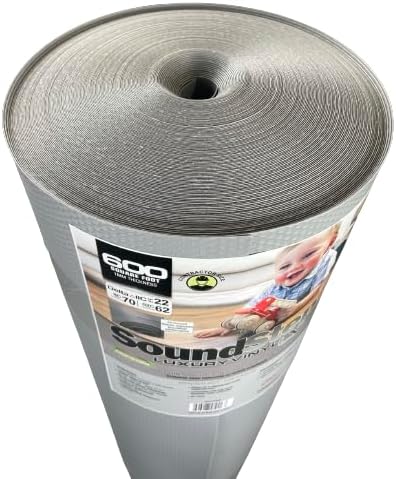 SoundStep LV Luxury Vinyl, Laminate, or Wood Underlayment (Float, Glue, or Nail) w/Vapor Barrier- Sound Reduction, Compression Resistant, Moisture Protection 3'x200' Roll (Covers 600 sqft) SSXLLV600 - Image 2