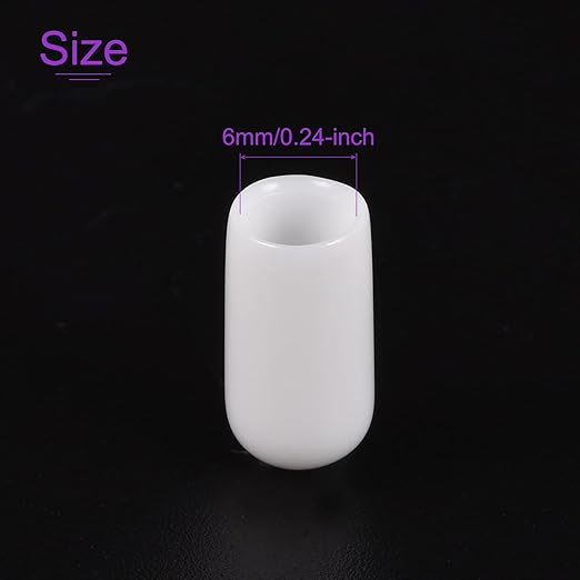 DMiotech 100 Pack 6mm ID White Screw Thread Protectors Rubber End Caps Bolt Covers for Screw Bolt Furniture Pipe - Image 4