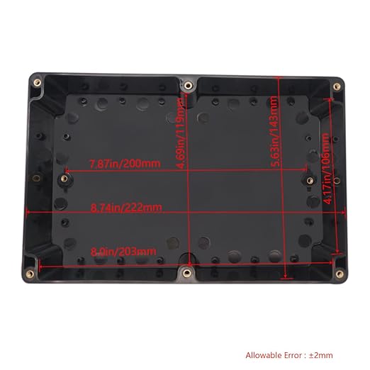 Project Box IP65 Waterproof Junction Box ABS Plastic Electrical Boxes DIY Electronic Project Case Power Enclosure 9.06x5.90x3.43 inch (230 x 150 x87 mm) - Image 3