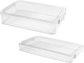 TEHAUX 2pcs Document Organizer Storage Box Lightweight File Holder for Office Travel Keep Files Dry Neat Includes Styles Pet Material by TEHAUX