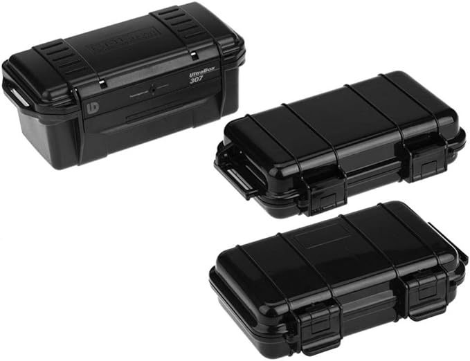 Tbest Outdoor Waterproof Shockproof Airtight Survival Box Storage Container Case Carry Box Black Dry Storage Box for Fishing Camping Hiking Outdoor Activities - Image 7