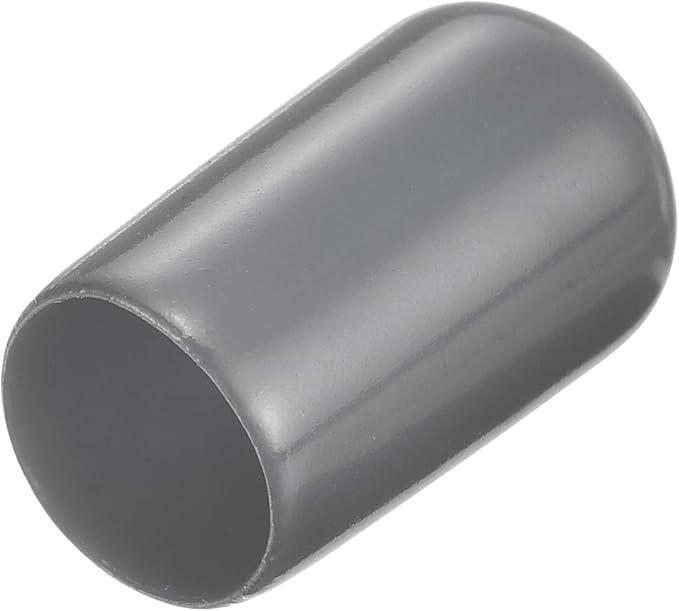 uxcell 20pcs Rubber End Caps 5.5mm ID Vinyl Round Tube Bolt Cap Cover Thread Protectors Dark Grey by uxcell