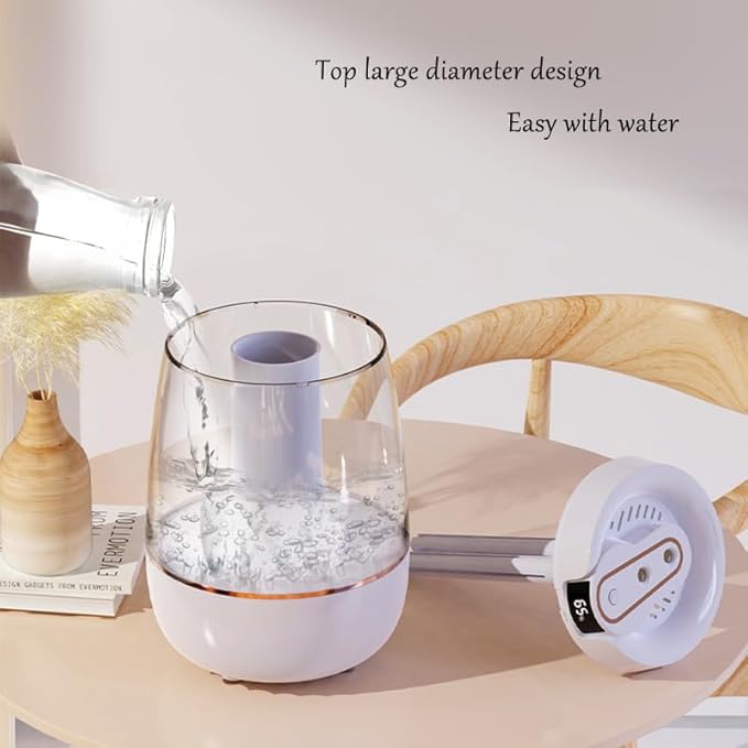 Humidifier for Bedroom,3 Liter Cool Mist Humidifier, Silent dual-nozzle humidification with a soothing night light. Water Shortage Auto Shut Off, For Large Rooms,Nurseries and Plants - Image 3
