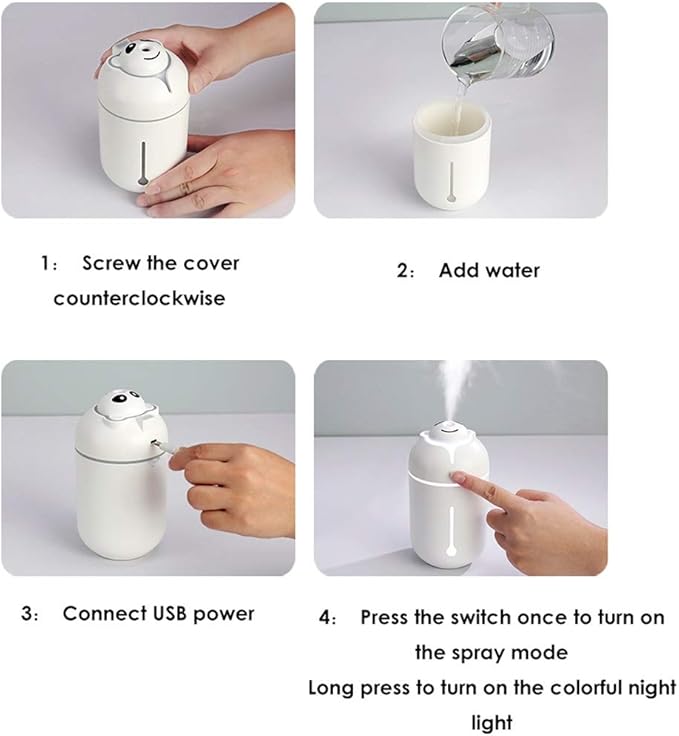 Car Humidifier LED Light Adjustable Fog Mode Waterless Automatic Off Humidifier Mute Big Spray Home Yoga Office Spa Baby Room - Image 3