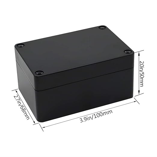 LeMotech Junction Box IP65 Waterproof Project Box Dustproof ABS Plastic Electrical Boxes Universal Enclosure for Electronic Black 3.93x 2.68x 1.97 inch (100 x 68 x 50 mm)(Pack of 2) - Image 4