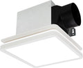 Akicon Bathroom Exhaust Fan with Light, 80CFM 2.0 Sones Exhaust Fan for Bathroom Ceiling, 15W Dimmable 3CCT LED Shower Lights & 3.5W Nightlight Vent Fan for Home, Square, White by Akicon