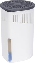 WENKO Portable Dehumidifier Drop Design, Compact and Rechargeable Dehumidifier for Bathroom, Closet, Bedroom, Garage, Covers up to 2800 Cubic Feet, 2.2 lbs, White, 5.9 x 9.1 x 5.9 in by Wenko%2C+Inc.