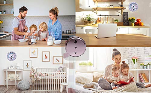 Mini Indoor Thermometer Hygrometer Analog 2 in 1 Temperature Humidity Monitor Gauge for Home, Room, Outdoor, Offices, Display Mechanical (No Battery Needed) (Silver-1 Pack, Silver-1 Pack) - Image 3