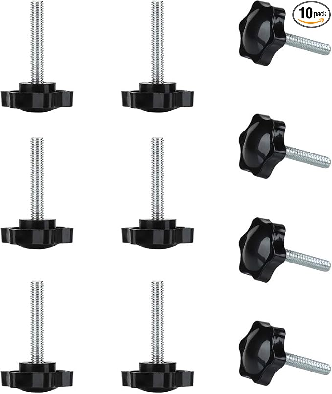 uxcell M6 x 35 x 32mm Hand Screw Leveling Feet Adjustable Leveler Floor Protector for Home Chair Table Cabinet Leg 10 Pack by uxcell