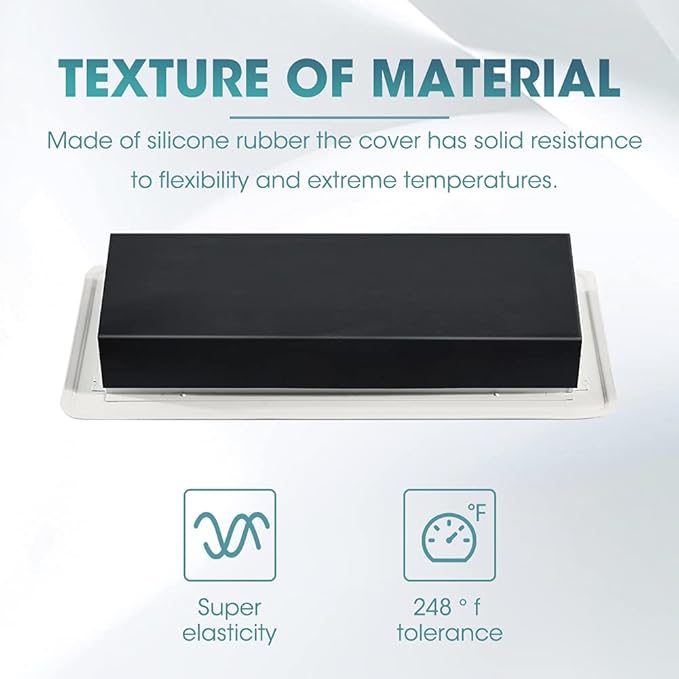 Buzzlett 4-Pack Complete Airflow Seal Rubber Vent Cover for Floor, Wall & Ceiling Vents, Home & RV Air Registers, 4 x 10 - Image 3