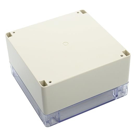 LeMotech ABS Plastic Junction Box Dustproof Waterproof IP65 Electrical Enclosure Box Universal Project Enclosure Grey with PC Transparent Clear Cover6.3 x6.3 x3.54 inch(160 x 160 x 90 mm) - Image 3