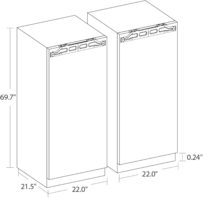 Ca'Lefort 22 Inch Panel Ready Refrigerator Bundle, 69.7" H Built-in Panel-Ready Fridge with Freezer Perfect for Kitchens 11°F-46°F Precise Freeze Control with Reversible Door (Panel Not Included) - Image 3
