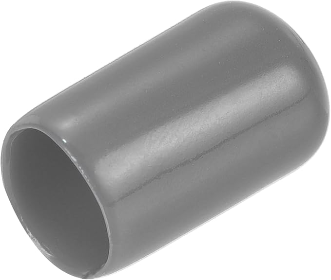 uxcell 20pcs Rubber End Caps 9mm(3/8") ID Vinyl PVC Round Tube Bolt Cap Cover Screw Thread Protectors Dark Grey by uxcell