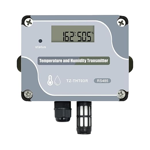 Tzone RS485 Temperature Humidity Sensor Modbus RTU Temp Sensor Digital Industrial Temp and Humidity Transmitter Wall Mounted,-40℉ to 257℉ Temperature Probe Analog Moisture Monitor Greenhouse Grow Tent by Tzone