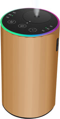 Waterless Essential Oil Diffuser, Battery Powered Mini Scent Air Machine, Aromatherapy Mist Diffuser for Home Room Car Office (Gold) by konchile