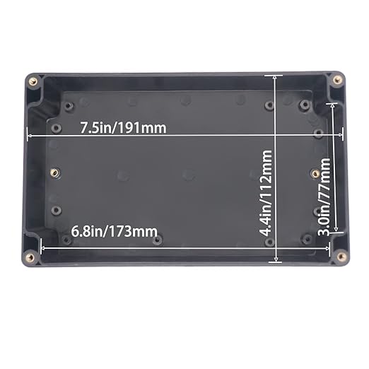 Watertight Junction Box, IP67 Waterproof Project Box Durable ABS Plastic Electronic Enclosure Case for DIY Electrical Project Black 7.87" x 4.72" x 4.45"(200 x 120 x 113 mm) - Image 5