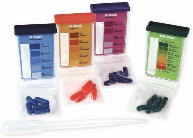 Rapitest Soil Test Kit for Gardens,Vegetables,Flowers and Lawns. USA designed and assembled soil tester completely,quickly & accurately measures/analyzes-soil pH acidity & garden nutrients(Pack of 6) - Image 6