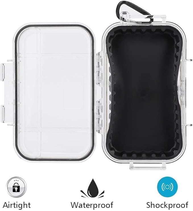 Dry Box Outdoor Waterproof Airtight Storage Case Hard Shell Wet Dry Box Carry Box Tackle Organization for Camping, Fishing - Image 3