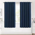 H.VERSAILTEX Blackout Curtains Thermal Insulated Window Treatment Panels Room Darkening Blackout Drapes for Living Room Back Tab/Rod Pocket Bedroom Draperies (2 Panels, Navy Blue, 42 x 63 Inch) by HVERSAILTEX
