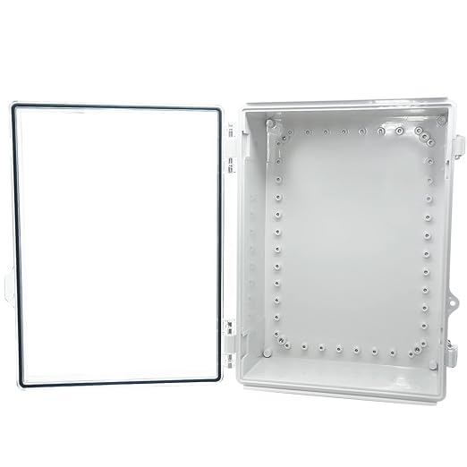Outdoor Waterproof Electrical Box Junction Box Weatherproof IP67 ABS Plastic Enclosure Switch Router Project Box Electronics Enclosure with Mounting Plate Wall Bracket Clear 14.6"x10.6"x5.9" - Image 7