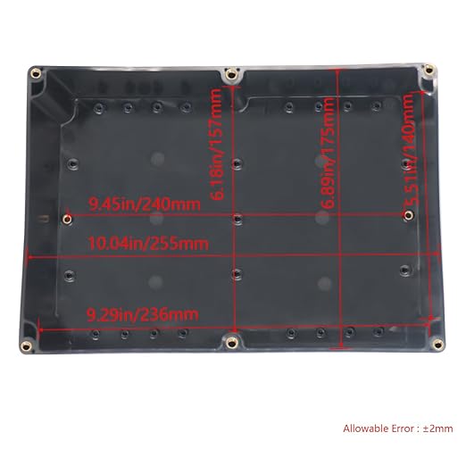 Junction Box IP65 Waterproof ABS Plastic Electrical Project Case Power Junction Boxes, Project Box with 4 PCS M16 Cable Glands 10.35x7.17x3.74 inch (263 x 182 x95 mm) - Image 3
