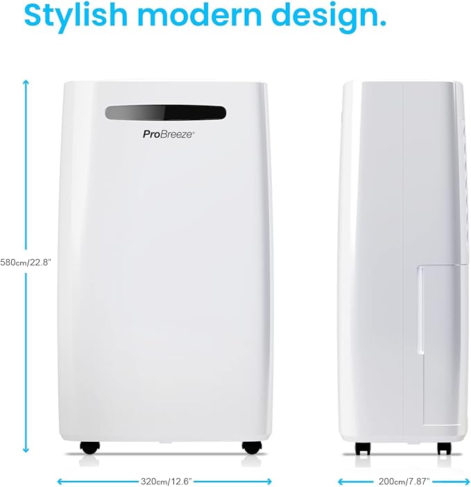 Pro Breeze 50 Pint Dehumidifier - 3,500 4,000 Sq Ft Dehumidifiers for Home Large Room Basements with Humidity Sensor, Auto Shut Off, Continuous Drainage Hose, Removes Moisture, Ideal for Basement - Image 7