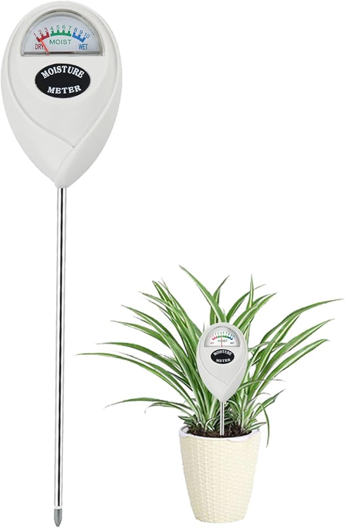 Soil Moisture Meter, Soil Moisture Monitor for House Plants, Soil Hygrometer Moisture Sensor for Indoor & Outdoor, Garden, Farm, Lawn Plant Care, No Battery Needed(White) by Censinda