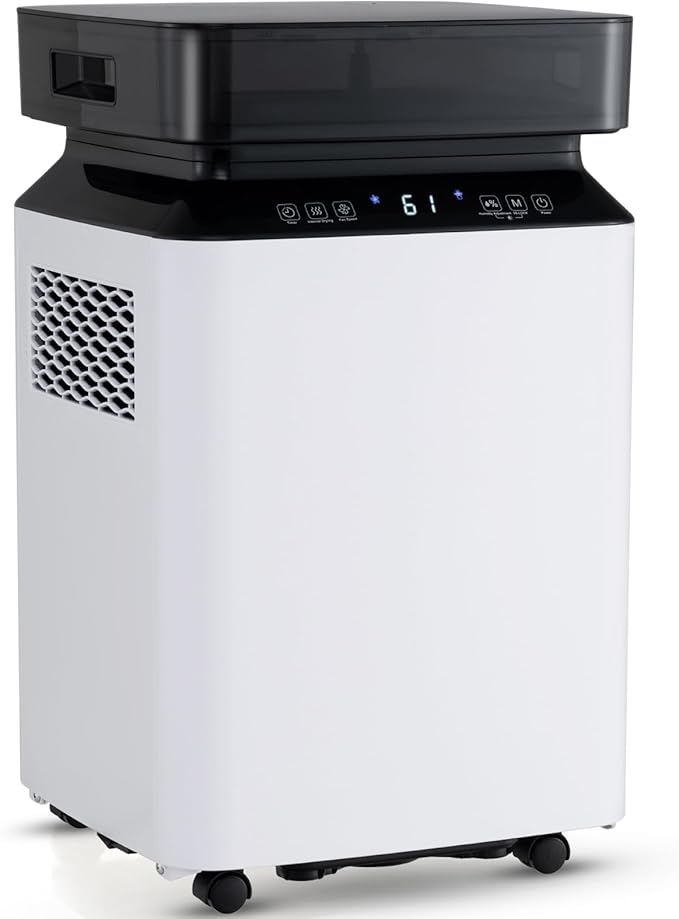 ARLIME 70 Pint Dehumidifier with Pump, 4500 Sq. Ft, Continuous & Auto Mode, 2.2 Gallon Water Tank, Auto or Manual Drainage & 4 Wheels, Dehumdifier for Home, Basement, RV (70 Pint) by ArlimeDirect
