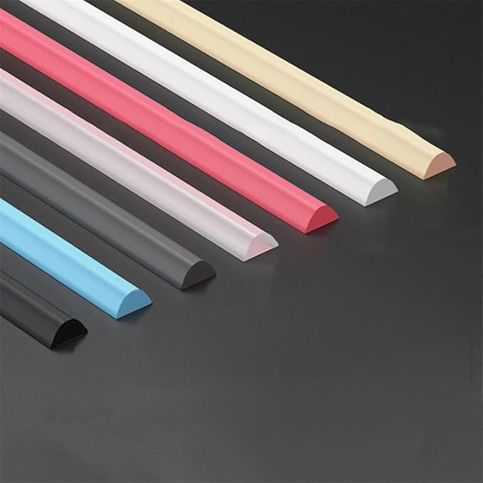 Bathroom Retention Water Barrier Strip Dry/Wet Separation Silicone Seal Strip Rubber Silicone Shower Barrier Water Stopper,Gray 100CM,Height 30mm by Unknown