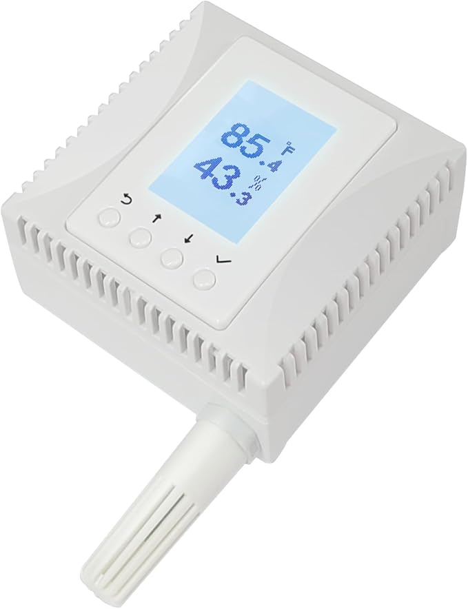 Indoor Air Quality Monitor, 3-in-1 Temperature Humidity CO2 Sensor, AWS/Azure/Tuya IoT with PoE, LCD Display, Protocol: MQTT, BACnet, SNMP, Modbus TCP, Home Assistant Ready, Email/IFTTT alarm by MONIGEAR