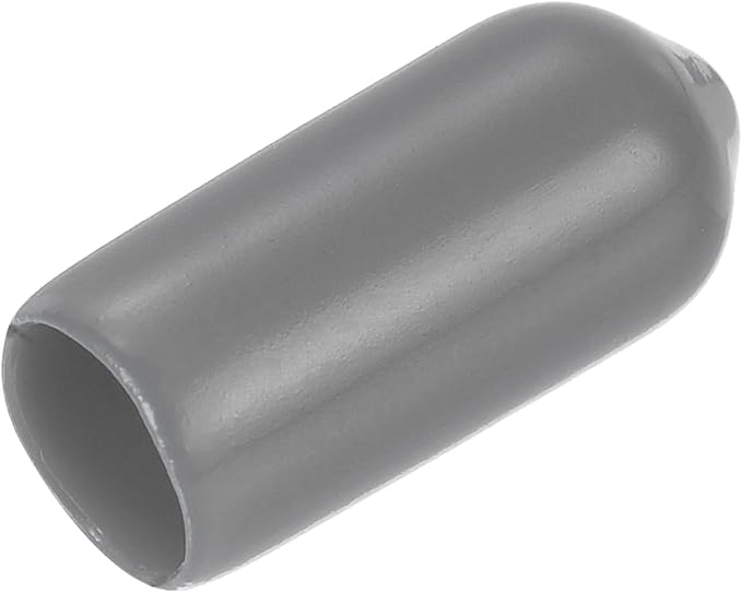 uxcell 20pcs Rubber End Caps 6mm(1/4") ID Vinyl PVC Round Tube Bolt Cap Cover Screw Thread Protectors Dark Grey by uxcell