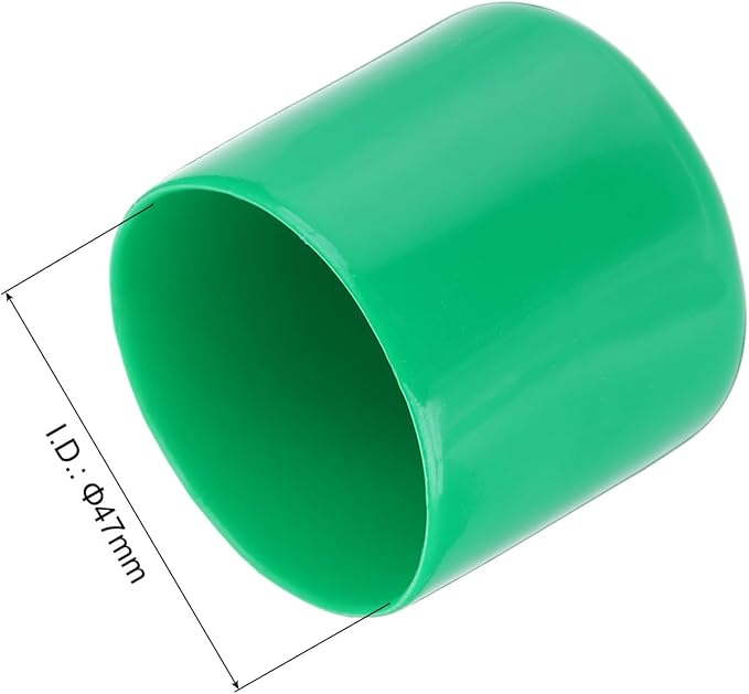 uxcell 20pcs Rubber End Caps 47mm(1 7/8") ID Vinyl PVC Round Tube Bolt Cap Cover Screw Thread Protectors Dark Green - Image 3