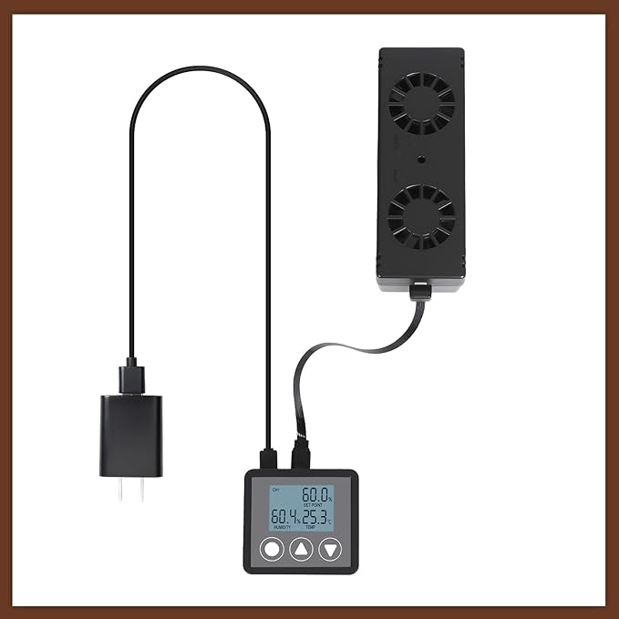 Electric Cigar Humidifier for Cigar Humidor Box - Dual-Fan Sensor-Controlled + LCD Humidity & Temperature Display, Multi-Device Connection Supported, for 40-180 Cigars 1V1 - Image 8
