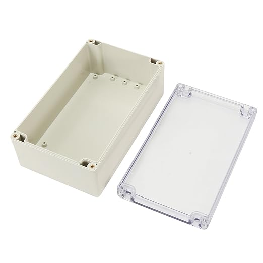 ABS Plastic Junction Box, Dustproof Waterproof IP65 Electrical Box - Universal Project Enclosure Grey, with PC Transparent/Clear Cover 7.9"x4.7"x2.9"(200mm x 120mm x 75mm) - Image 3