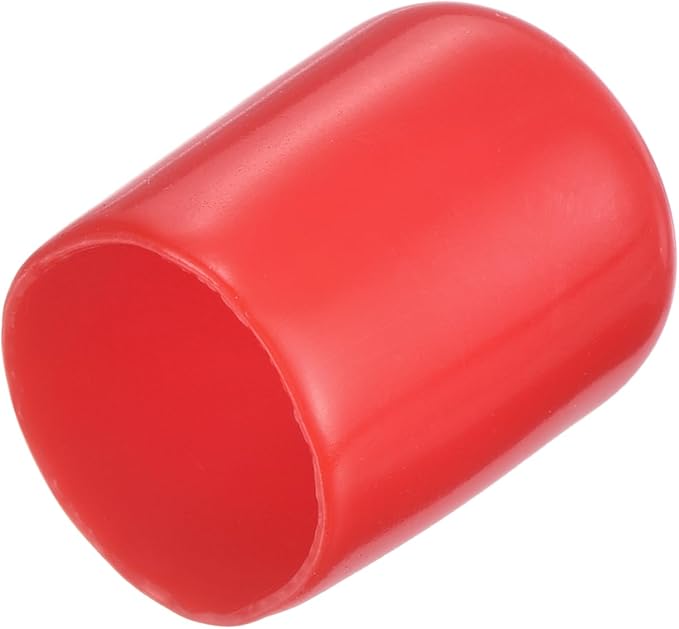 uxcell 20pcs Rubber End Caps 15.5mm ID Vinyl Round Tube Bolt Cap Cover Thread Protectors Red by uxcell