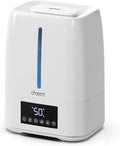 6L Top Fill Ultrasonic Humidifier - Cool and Warm Mist for Bedroom, Baby, Large Rooms & Plants, Smart Humidity Control, Aroma Diffuser, Night Light, 12H Timer, Quiet, White by SimpleLife