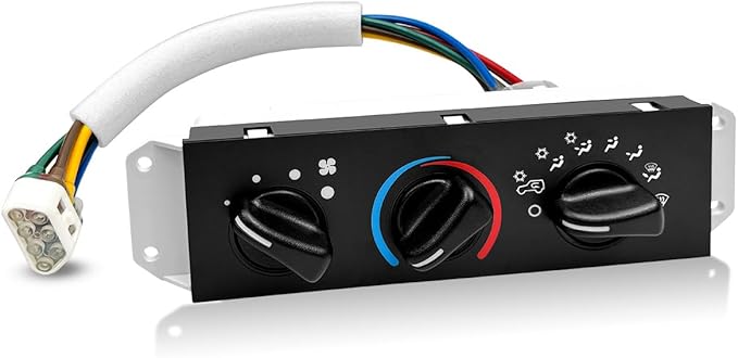 HS-373 Climate Control Module Compatible with Jeep Wrangler TJ 1999-2004, HVAC Control Module with Blower Motor Switch, A/C Heater Control Switch Replace SW2348 55037473AB, A/C Heater Control Panel by BOQNZN