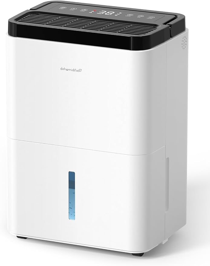 3000 Sq.Ft Dehumidifiers for Home with Drain Hose 35 Pints, Compressor Dehumidifier Smart Humidity Control, 3 Modes, 24H Timer, Auto-Defrost, Dry Clothes Dehumidifiers for Basement Bathroom Bedroom by Unknown