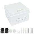LeMotech Junction Box, Electrical Box IP65 Water Resistant Dustproof ABS Plastic Project Enclosure for Electronics White 5.9X 5.9X 3.9 inch by LeMotech