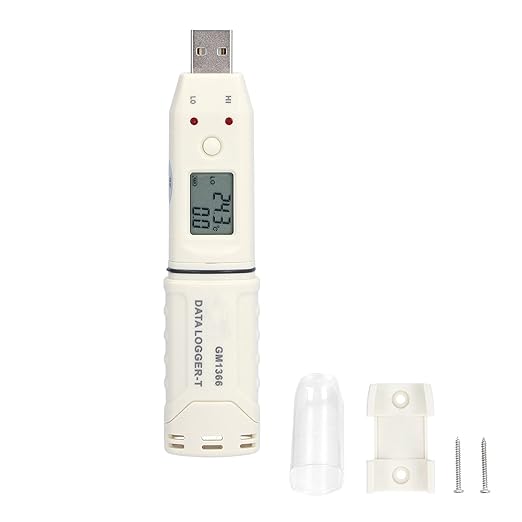 USB Temperature Data Logger Recorder, USB Temperature Humidity Data Logger, Digital Temperature and Humidity Recorder USB Smart LED Indoor Environment Humidity Logger by Unknown