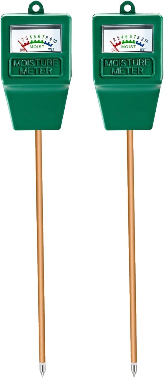 Soil Moisture Meter,2 Pack Plant Hygrometer Moisture Sensor Plant Water Monitor for Potted Plants,Garden,Farm, Lawn(No Battery Needed) by Hathdia