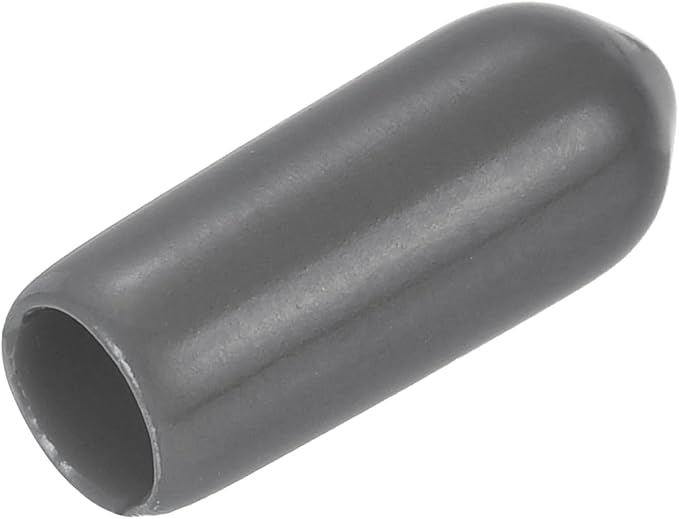 uxcell 20pcs Rubber End Caps 5mm(3/16") ID Vinyl PVC Round Tube Bolt Cap Cover Screw Thread Protectors Dark Grey by uxcell