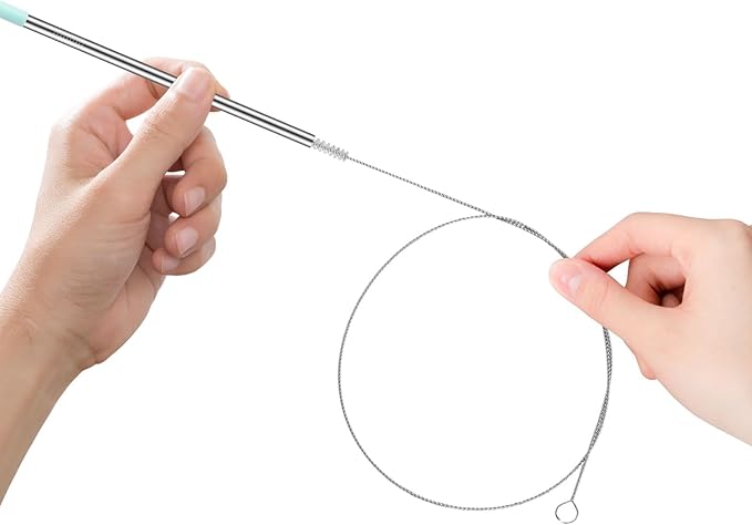 40 Inches Straw Cleaner Brush Extra Long - Long Pipe Cleaners, Long Tube Cleaning Brush for Long Straws, PVC Keg Lines, Ice Maker Tubing, Juicers, Coffee Machines, Sunroof Drain (4PCS,White) - Image 7