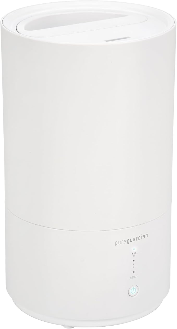 PureGuardian 30-Hour 0.80 Gal. Top Fill Cool Mist Ultrasonic Humidifier for Home with Aromatherapy Tray, Covers 320 Sq. Ft, White, H950AR by PureGuardian