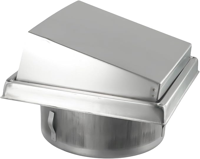 Stainless Steel Vent Outlet Wall Air Vent Cover for Bathroom Kitchen Ceiling Exhaust Grille 125mm 150mm Adjustable Air Vent Grille Silver Metal Duct Cover(150MM) by Unknown