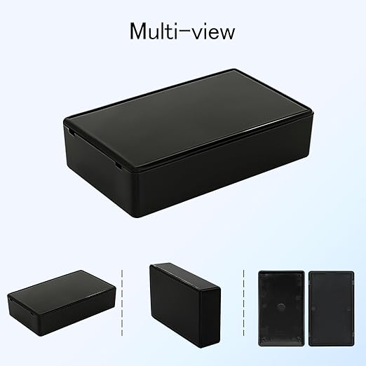 Project Box 8 Pieces Electrical Box Small Junction Box ABS Plastic Enclosure Power Electronic Case Black 3.94" x 2.36" x 0.98"(100 x 60 x 25mm) - Image 6