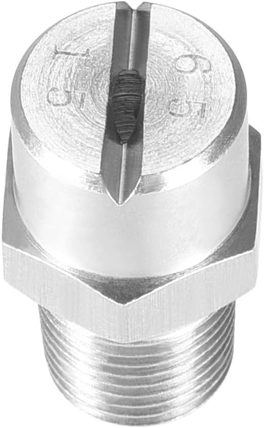 uxcell Flat Fan Spray Tip - 1/8BSPT Male Thread 304 Stainless Steel Nozzle - 65 Degree 2.4mm Orifice Diameter - 2 Pcs - Image 4