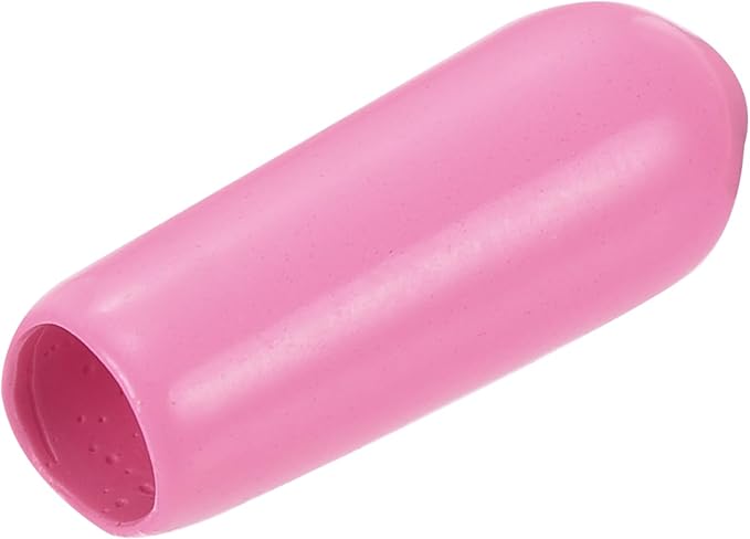 uxcell 20pcs Rubber End Caps 5mm(3/16 inch) ID Vinyl PVC Round Tube Bolt Cap Cover Screw Thread Protectors Pink by uxcell