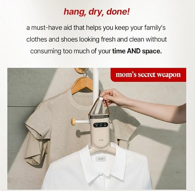 Klug Portable Dryer, 2-in-1 Clothes & Shoe Dryer, for Boot, Sneakers, Work Boots, Swimwear, Winter Wear, Silent, Extendable, Auto Timer, Dries Shoes in 30 Minutes - Image 5